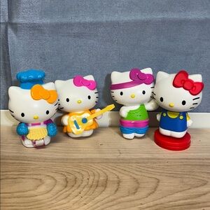 Set of 4 McDonald's Hello Kitty Happy Meal toys from 2013.